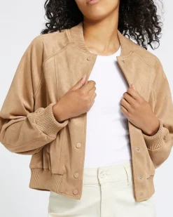 Hot Dunnes Stores Suedette Bomber Jacket