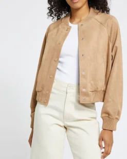 Hot Dunnes Stores Suedette Bomber Jacket