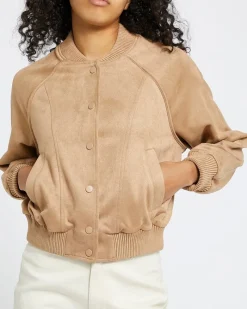 Hot Dunnes Stores Suedette Bomber Jacket