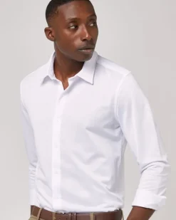 Discount Dunnes Stores Tailored Fit Long Sleeved Knitted Stretch Shirt