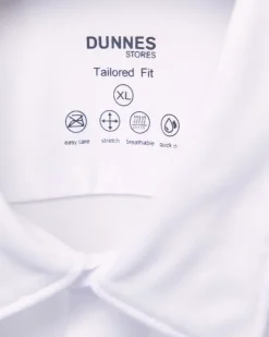 Discount Dunnes Stores Tailored Fit Long Sleeved Knitted Stretch Shirt