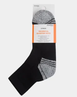 Discount Dunnes Stores Technical Sports Quarter Socks - Pack Of 3