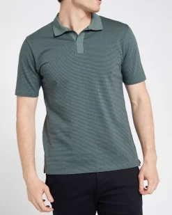 Fashion Dunnes Stores Textured Jaquard Polo Top