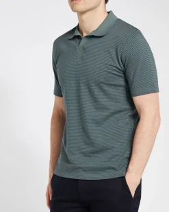 Fashion Dunnes Stores Textured Jaquard Polo Top