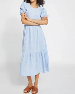 Hot Dunnes Stores Tiered Linen Look Midi Dress