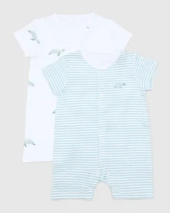 Sale Dunnes Stores Turtle Rompers - Pack Of 2