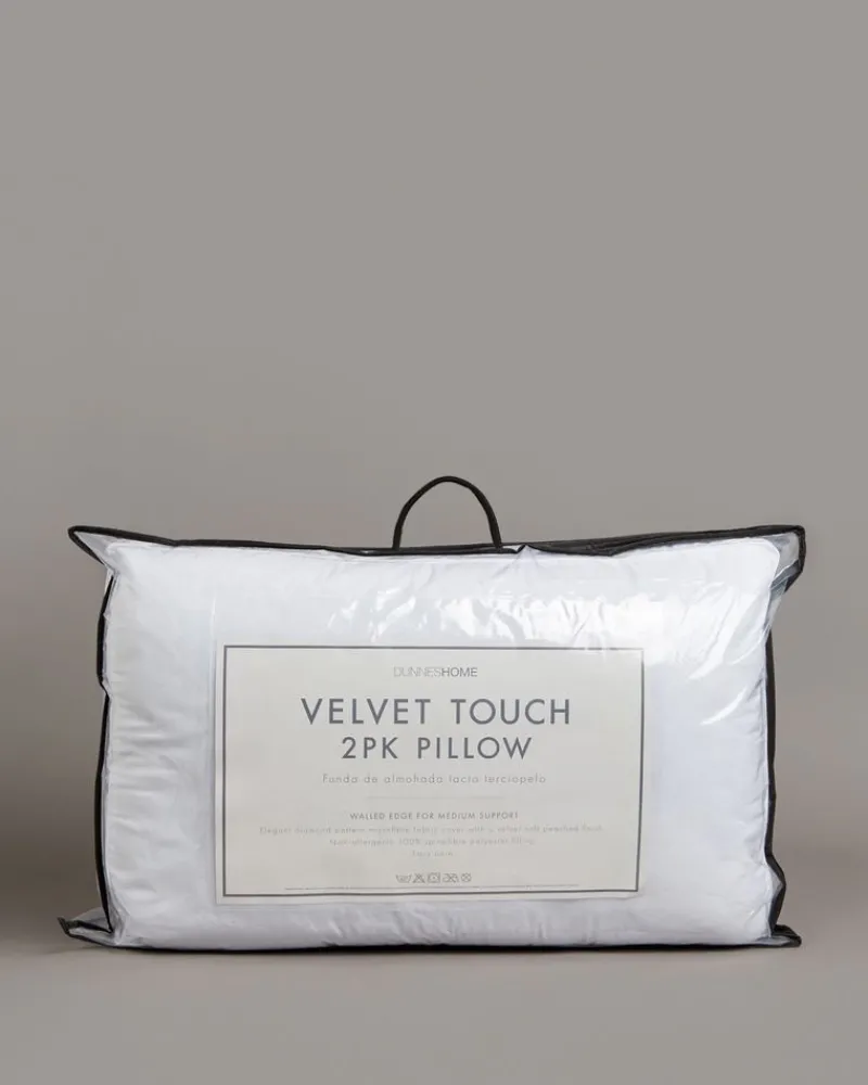 New Dunnes Stores Velvet Touch Pillow - Pack Of 2