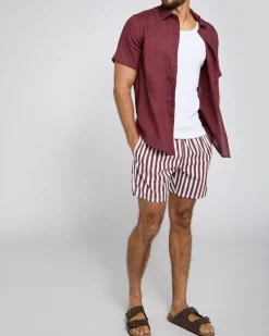 Fashion Dunnes Stores Washed Stripe Printed Swim Shorts