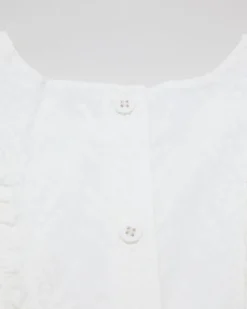 Hot Dunnes Stores White Woven Anglaise Dress (6 Months-5 Years)