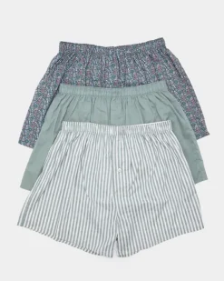 New Dunnes Stores Woven Boxers - Pack Of 3